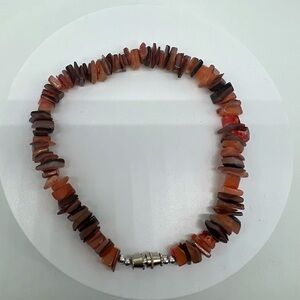 Pink Gemstone Chip Ankle Bracelet Anklet